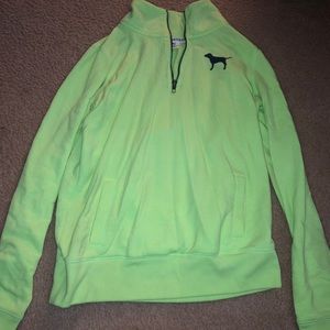 PINK quarter zip sweatshirt (size xs)